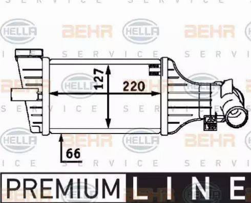 BEHR HELLA Service 8ML 376 723-411 - Интеркулер, теплообменник турбины autospares.lv