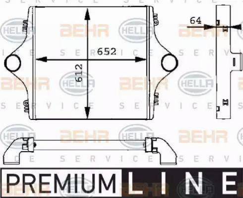 BEHR HELLA Service 8ML 376 723-741 - Интеркулер, теплообменник турбины autospares.lv