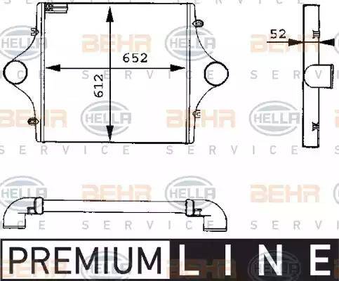 BEHR HELLA Service 8ML 376 723-761 - Интеркулер, теплообменник турбины autospares.lv