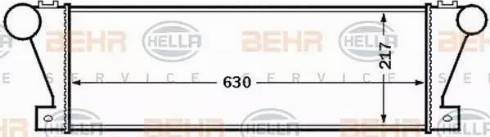 BEHR HELLA Service 8ML 376 727-531 - Интеркулер, теплообменник турбины autospares.lv