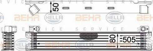 BEHR HELLA Service 8MO 376 783-781 - Масляный радиатор, двигательное масло autospares.lv
