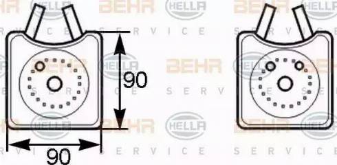 BEHR HELLA Service 8MO 376 778-001 - Масляный радиатор, двигательное масло autospares.lv