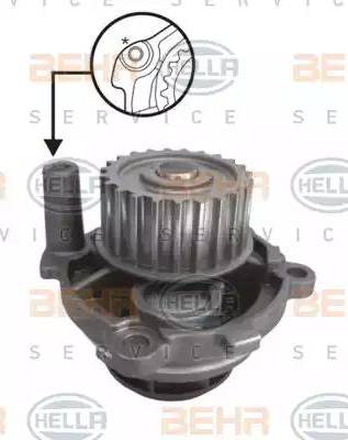 BEHR HELLA Service 8MP 376 800-044 - Водяной насос autospares.lv