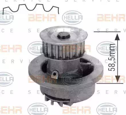 BEHR HELLA Service 8MP 376 800-004 - Водяной насос autospares.lv