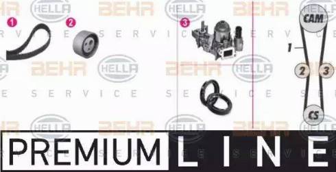 BEHR HELLA Service 8MP 376 800-821 - Водяной насос + комплект зубчатого ремня ГРМ autospares.lv