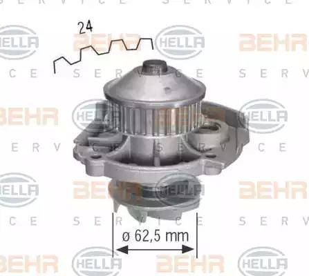 BEHR HELLA Service 8MP 376 800-304 - Водяной насос autospares.lv