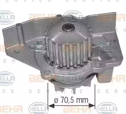 BEHR HELLA Service 8MP 376 801-624 - Водяной насос autospares.lv