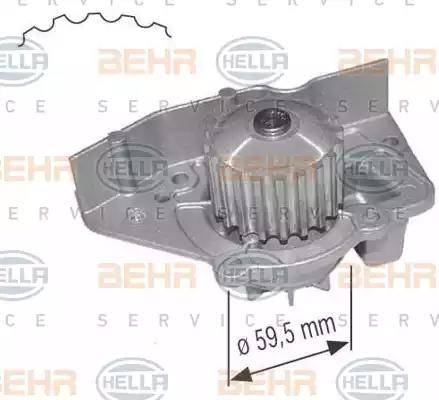 BEHR HELLA Service 8MP 376 801-084 - Водяной насос autospares.lv