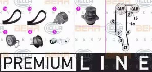 BEHR HELLA Service 8MP 376 801-841 - Водяной насос + комплект зубчатого ремня ГРМ autospares.lv