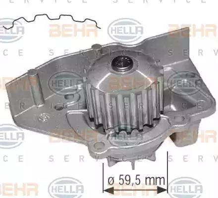 BEHR HELLA Service 8MP 376 801-364 - Водяной насос autospares.lv