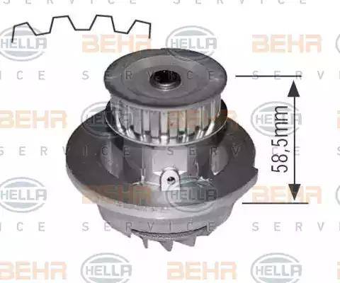 BEHR HELLA Service 8MP 376 803-434 - Водяной насос autospares.lv