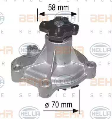 BEHR HELLA Service 8MP 376 802-174 - Водяной насос autospares.lv