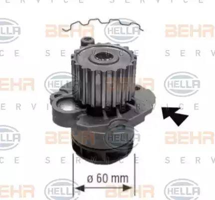 BEHR HELLA Service 8MP 376 810-094 - Водяной насос autospares.lv