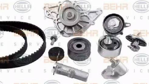 BEHR HELLA Service 8MP 376 877-801 - Водяной насос + комплект зубчатого ремня ГРМ autospares.lv