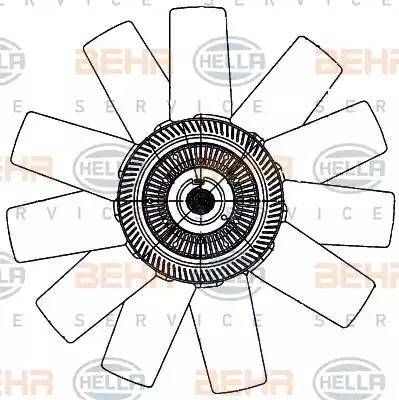 BEHR HELLA Service 8MV 376 906-741 - Вентилятор, охлаждение двигателя autospares.lv