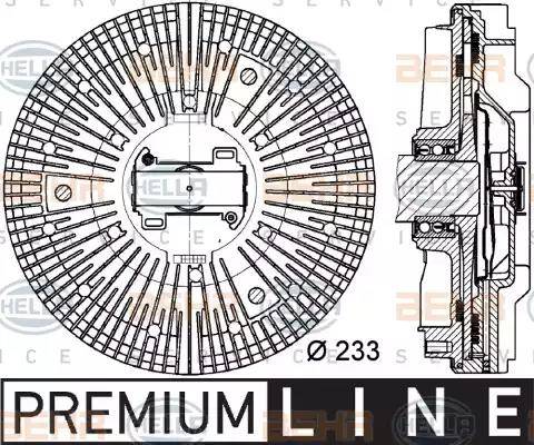 BEHR HELLA Service 8MV 376 730-101 - Сцепление, вентилятор радиатора autospares.lv