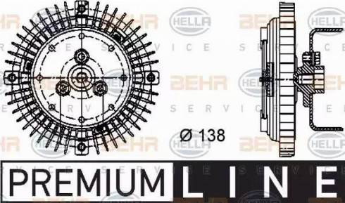 BEHR HELLA Service 8MV 376 732-011 - Сцепление, вентилятор радиатора autospares.lv