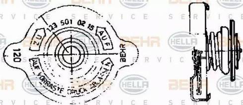 BEHR HELLA Service 8MY 376 742-141 - Крышка, резервуар охлаждающей жидкости autospares.lv