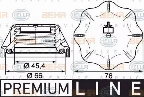 BEHR HELLA Service 8MY 376 742-311 - Крышка, резервуар охлаждающей жидкости autospares.lv