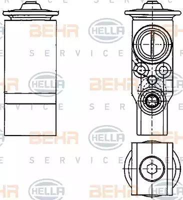 BEHR HELLA Service 8UW 351 239-651 - Расширительный клапан, кондиционер autospares.lv