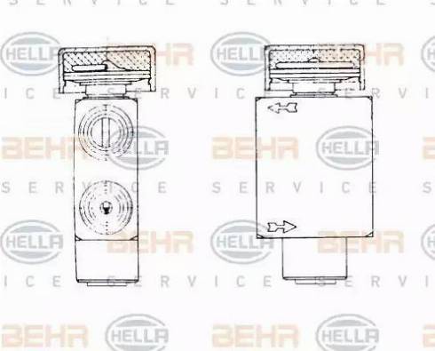 BEHR HELLA Service 8UW 351 234-031 - Расширительный клапан, кондиционер autospares.lv