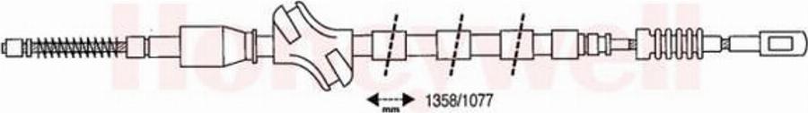 BENDIX 432080 B - Тросик, cтояночный тормоз autospares.lv