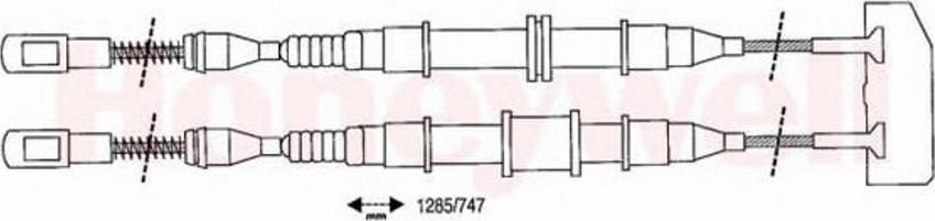 BENDIX 432103 B - Тросик, cтояночный тормоз autospares.lv