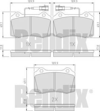 BENDIX 510998 - Тормозные колодки, дисковые, комплект autospares.lv