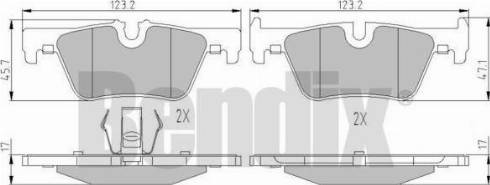 BENDIX 510963 - Тормозные колодки, дисковые, комплект autospares.lv