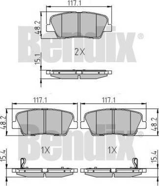 BENDIX 510918 - Тормозные колодки, дисковые, комплект autospares.lv