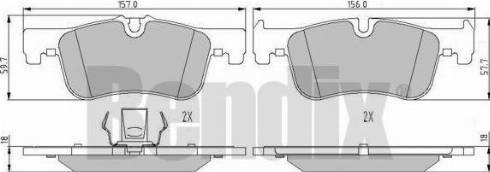 BENDIX 510982 - Тормозные колодки, дисковые, комплект autospares.lv