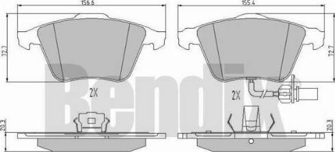 BENDIX 510920 - Тормозные колодки, дисковые, комплект autospares.lv