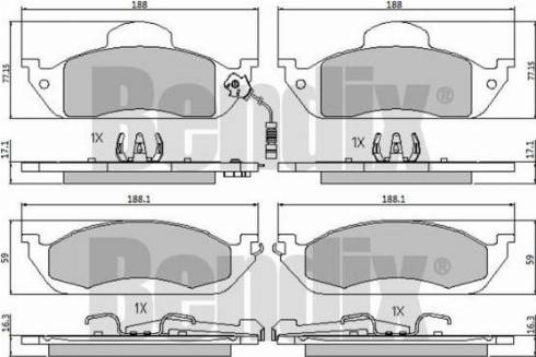 BENDIX 510494 - Тормозные колодки, дисковые, комплект autospares.lv