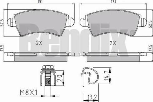 BENDIX 510448 - Тормозные колодки, дисковые, комплект autospares.lv