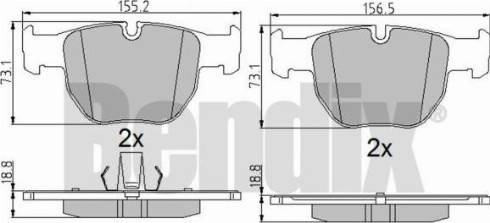 BENDIX 510467 - Тормозные колодки, дисковые, комплект autospares.lv