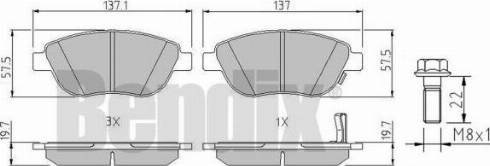 BENDIX 510485 - Тормозные колодки, дисковые, комплект autospares.lv