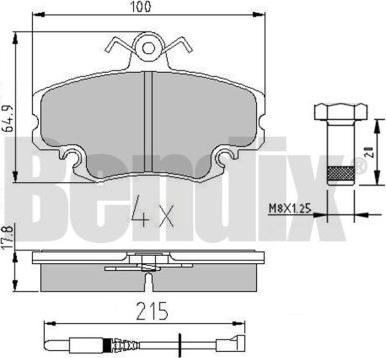 BENDIX 510434 - Тормозные колодки, дисковые, комплект autospares.lv