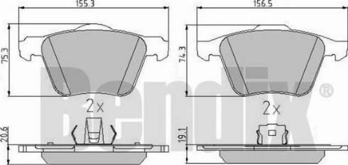 BENDIX 510426 - Тормозные колодки, дисковые, комплект autospares.lv