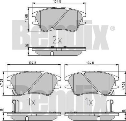 BENDIX 510427 - Тормозные колодки, дисковые, комплект autospares.lv