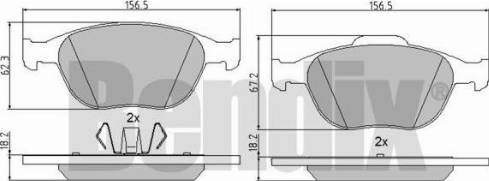 BENDIX 510477 - Тормозные колодки, дисковые, комплект autospares.lv