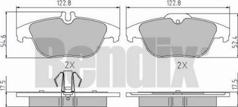 BENDIX 510547 - Тормозные колодки, дисковые, комплект autospares.lv