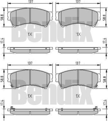 BENDIX 510568 - Тормозные колодки, дисковые, комплект autospares.lv