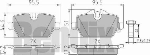 BENDIX 510508 - Тормозные колодки, дисковые, комплект autospares.lv