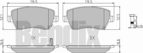 BENDIX 510503 - Тормозные колодки, дисковые, комплект autospares.lv