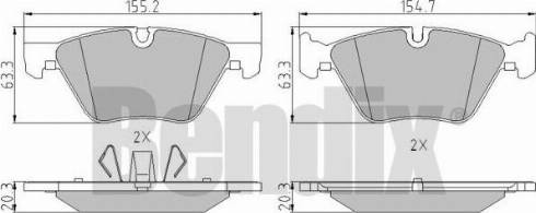 BENDIX 510507 - Тормозные колодки, дисковые, комплект autospares.lv