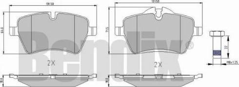 BENDIX 510510 - Тормозные колодки, дисковые, комплект autospares.lv