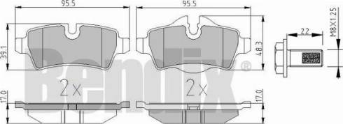 BENDIX 510511 - Тормозные колодки, дисковые, комплект autospares.lv