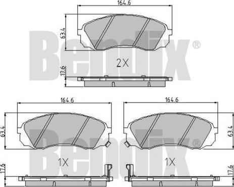 BENDIX 510584 - Тормозные колодки, дисковые, комплект autospares.lv