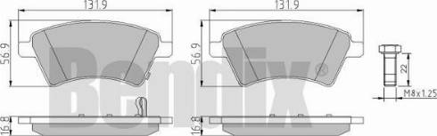 BENDIX 510533 - Тормозные колодки, дисковые, комплект autospares.lv