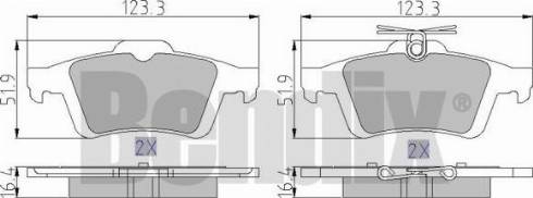 BENDIX 510529 - Тормозные колодки, дисковые, комплект autospares.lv